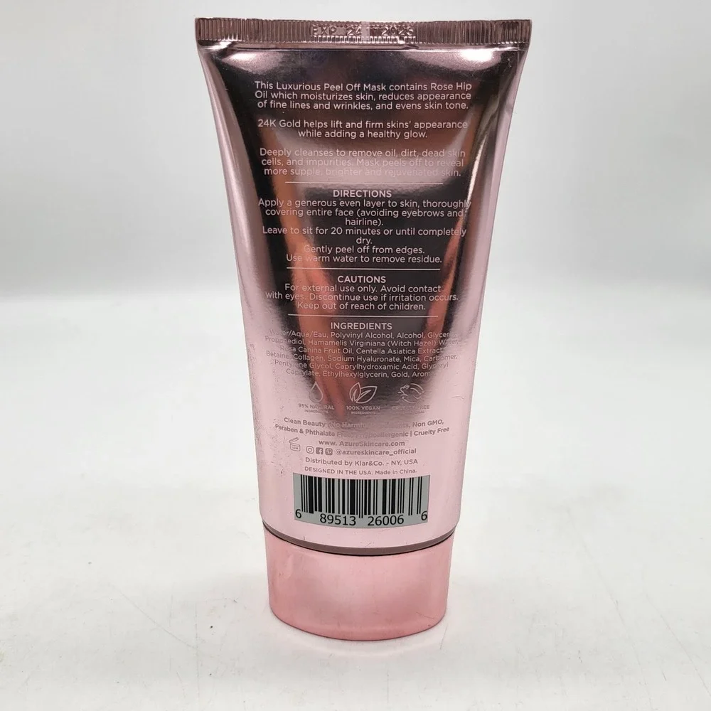 Azure Rose Gold Hydrating Peel‎ Off Face Mask 5 oz 150 mL
